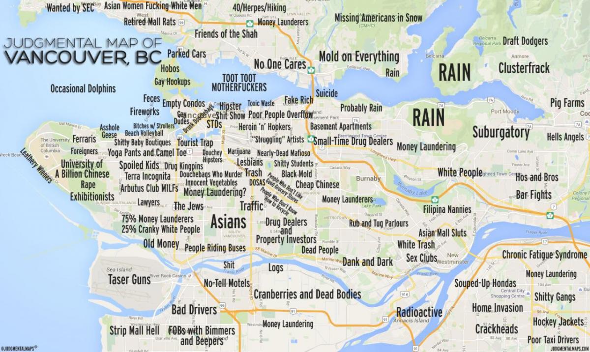 kriva karta Vancouvera