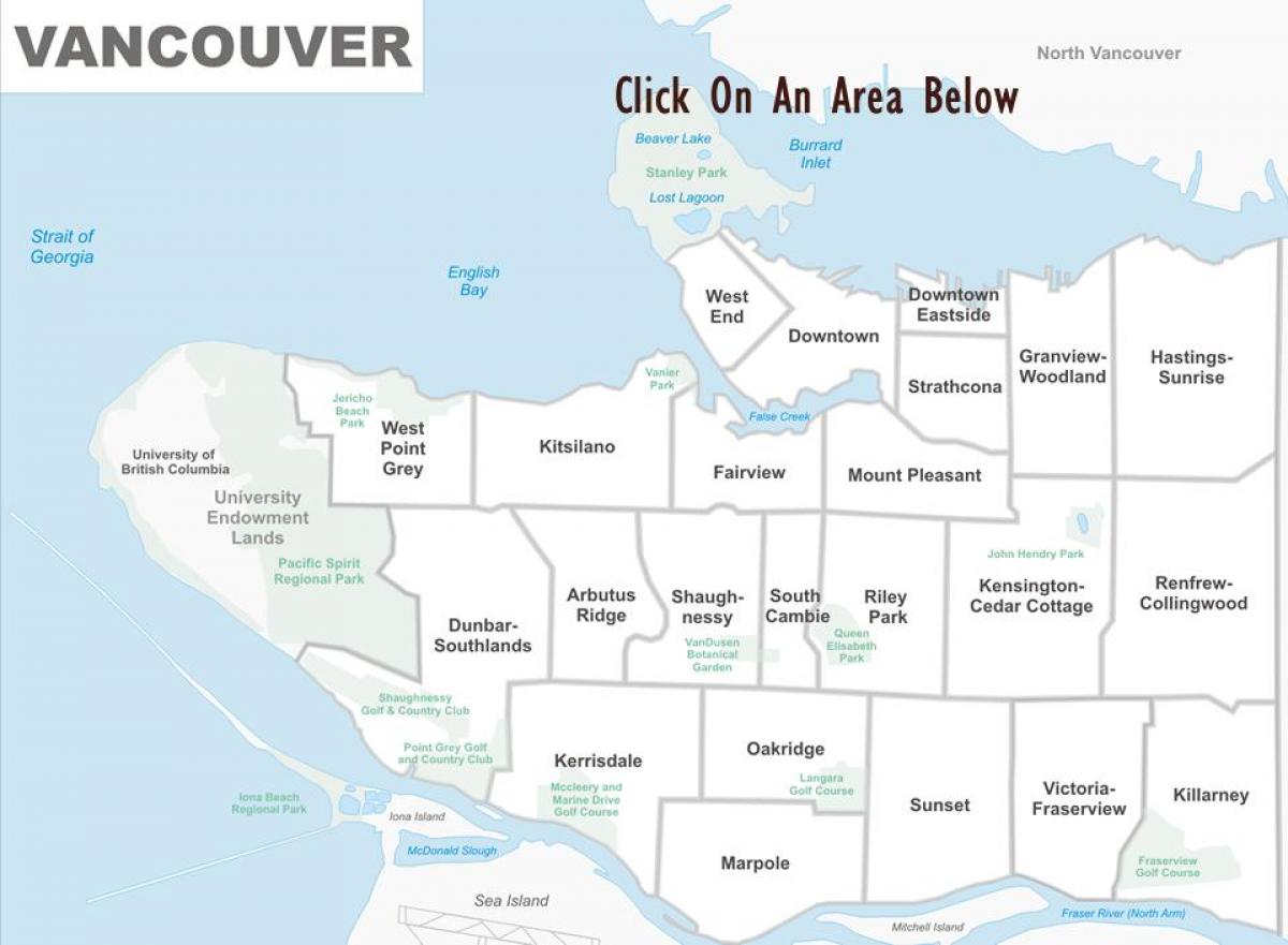 Vancouver pravu kartu 