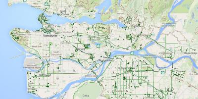 Karta Metroa Vancouver biciklizam