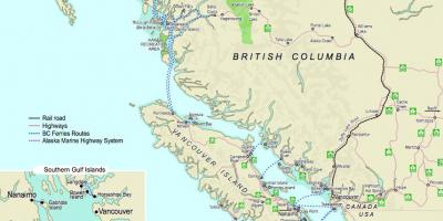 Trajekti Vancouver u Vancouver island na karti