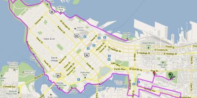 Grad Vancouver bicikla karti