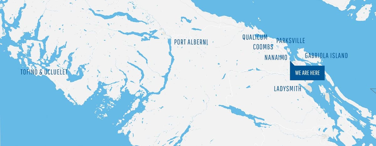 Karta Кумбса otoku Vancouver