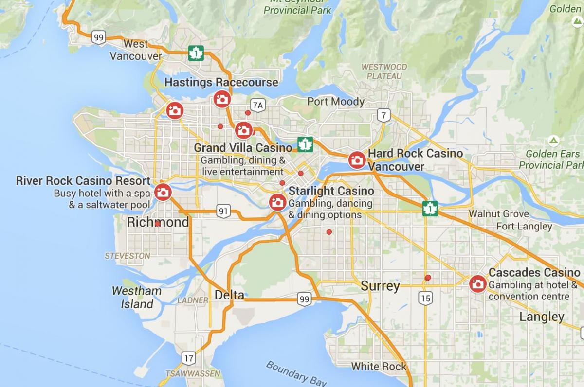 Karta Vancouvera casino