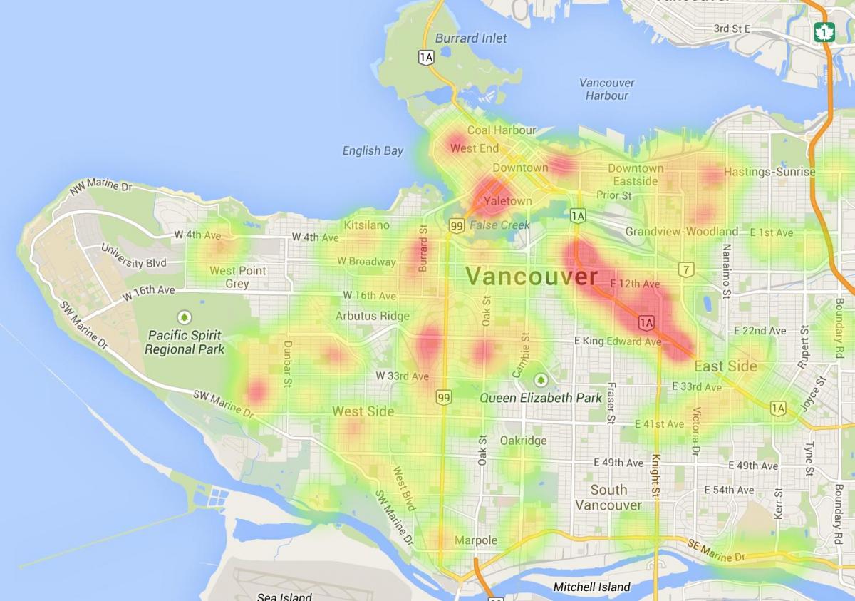 karta grada Vancouver prije krista ah.