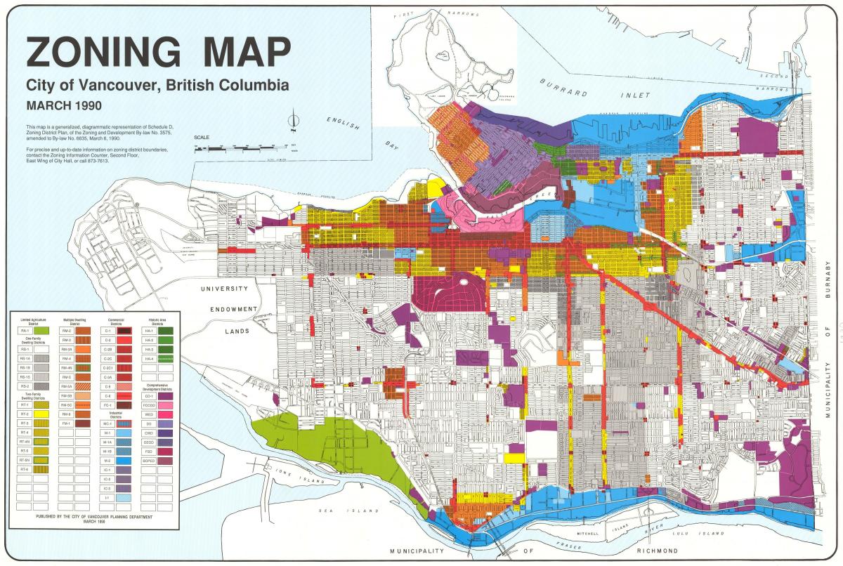 West Vancouver prostornog uređenja karti