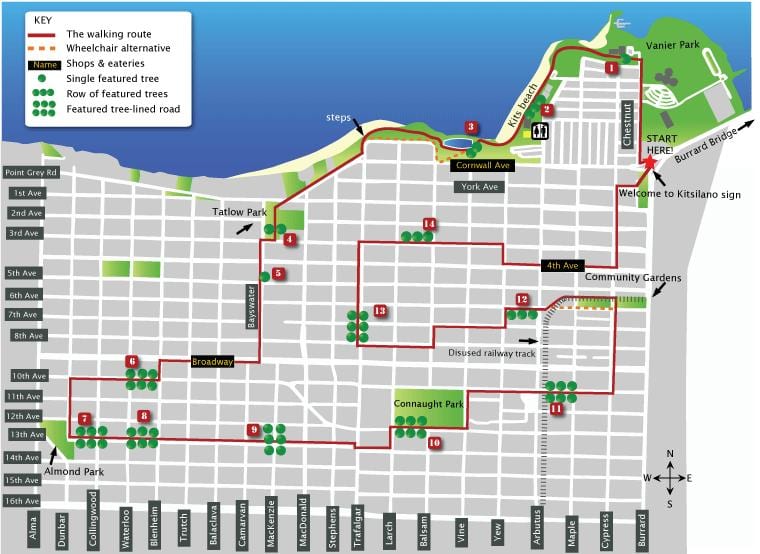 Karta Китсилано u Vancouveru