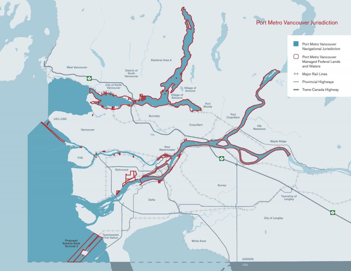 Karta luka Vancouver 