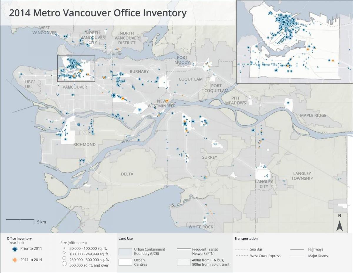 metro Vancouveru nadzemnog karti