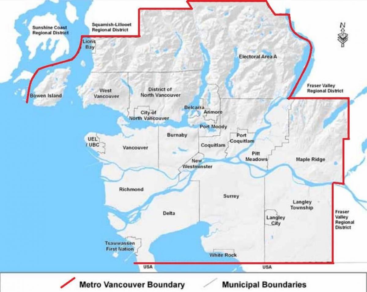 karta Metroa Vancouver 