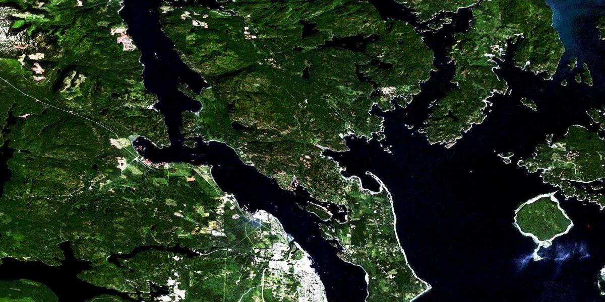 Karta otoka satelitska Vancouver 