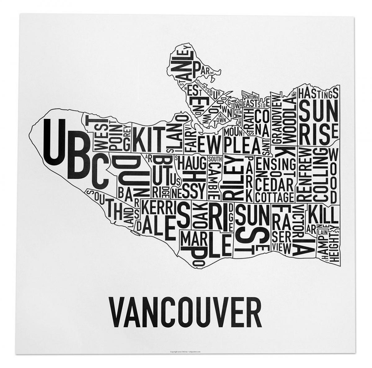 Karta plakat Vancouver 
