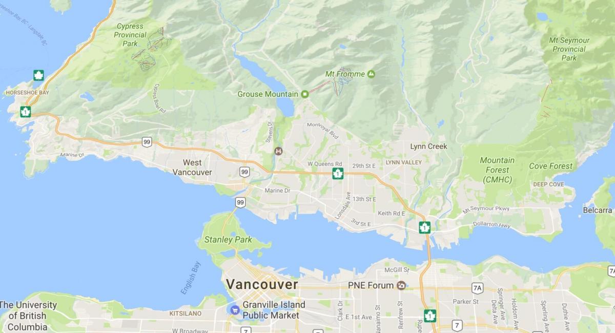 otok Vancouver planinama karti