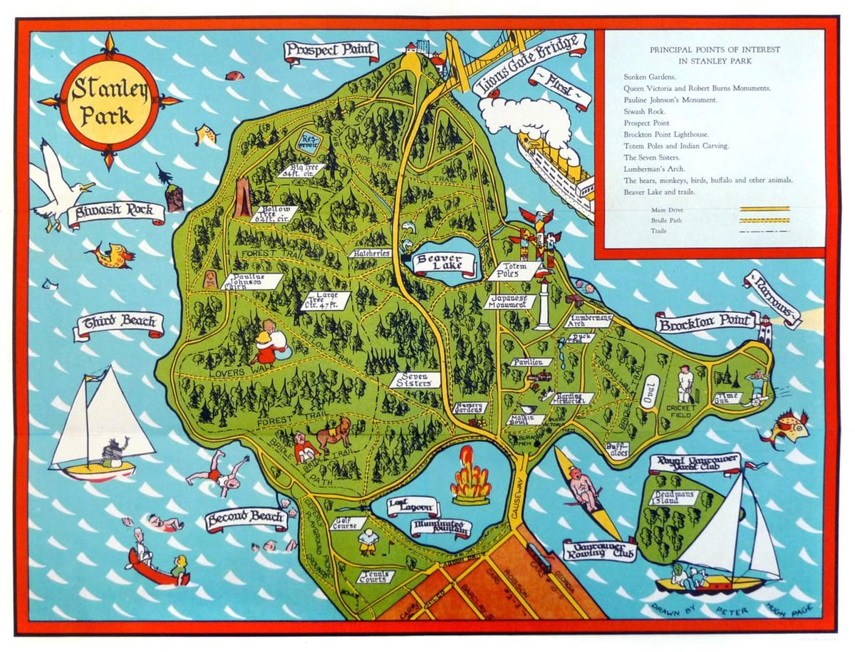 Karta Stanley park u šetnju
