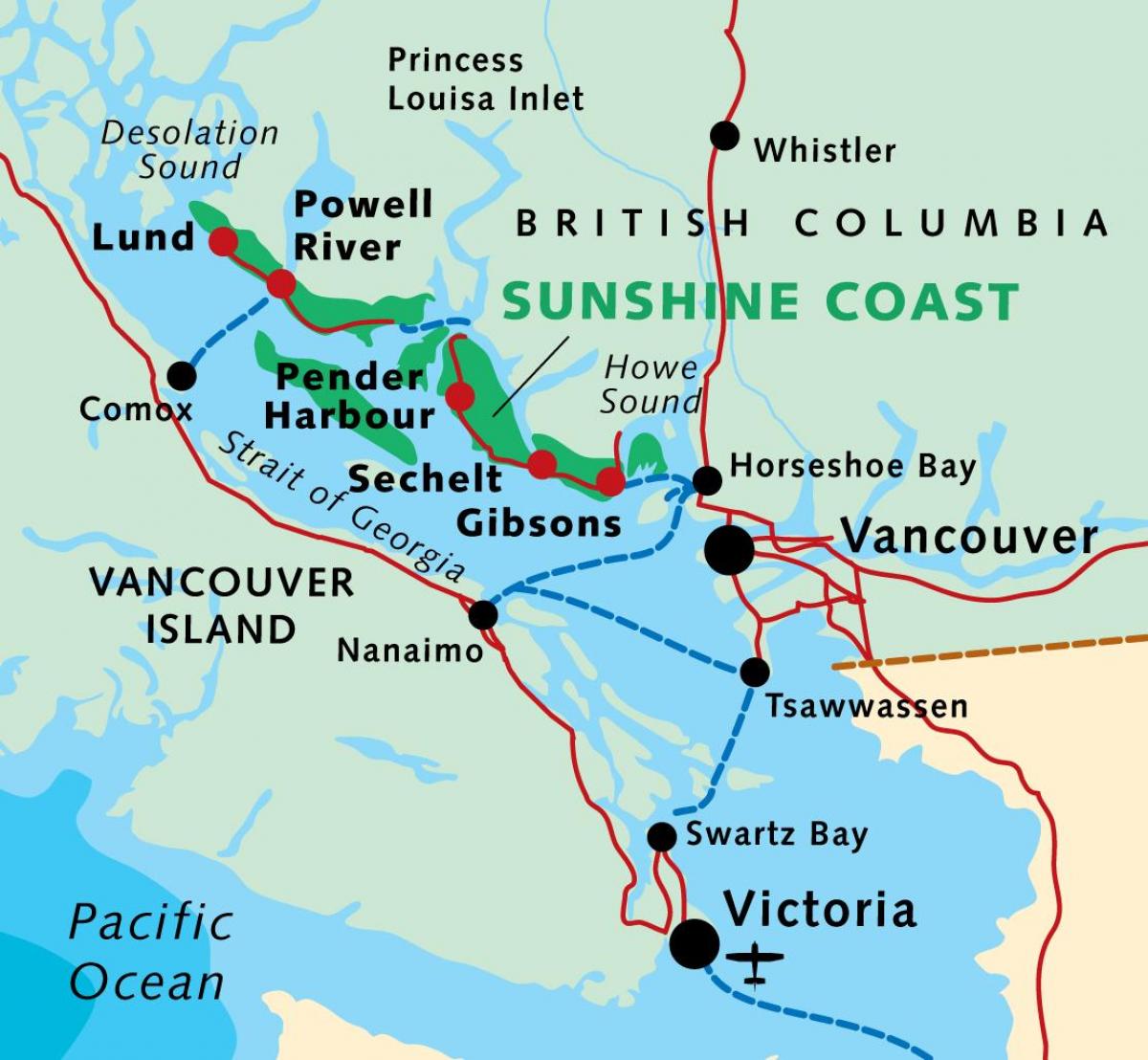 Karta Vancouvera na trajekt