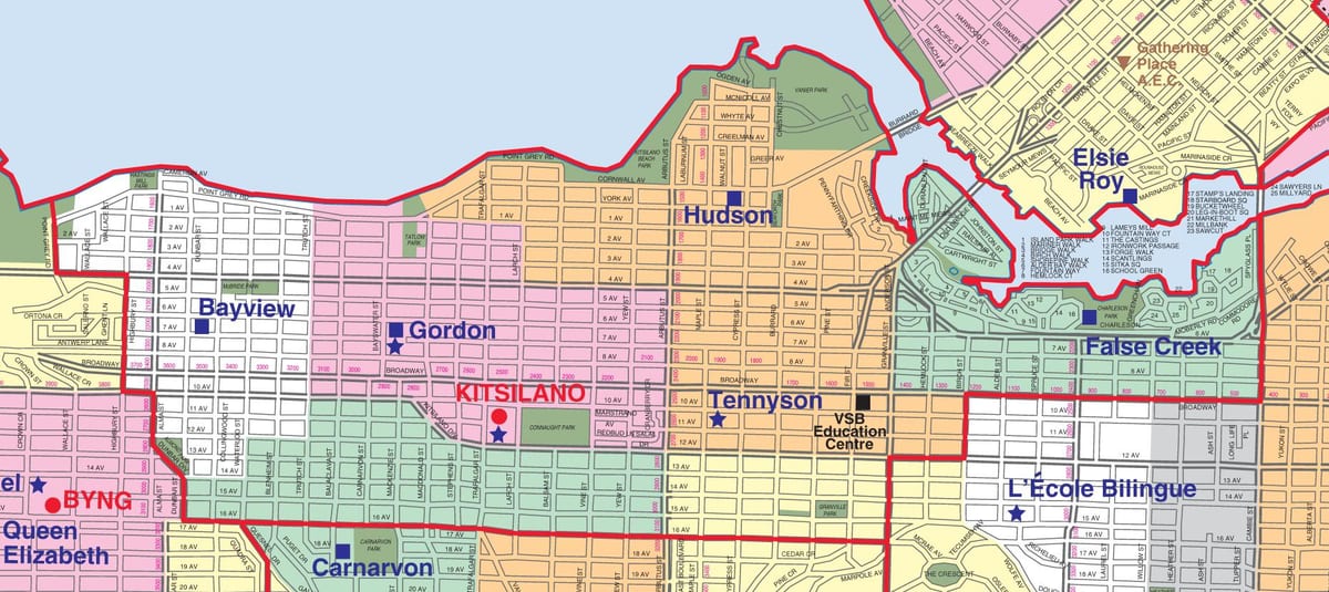 Vancouver okrug granice kartica