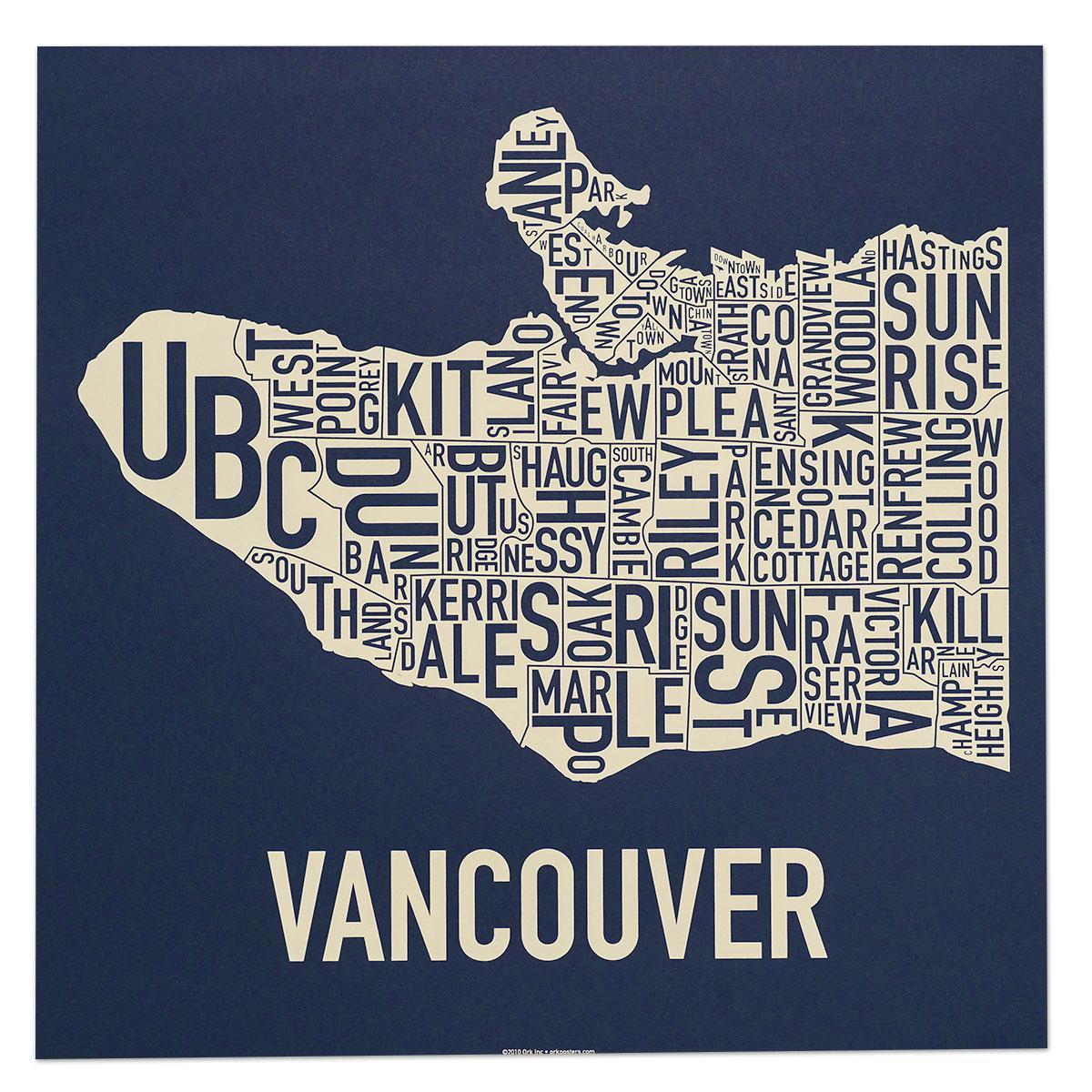 Karta Vancouvera ispis