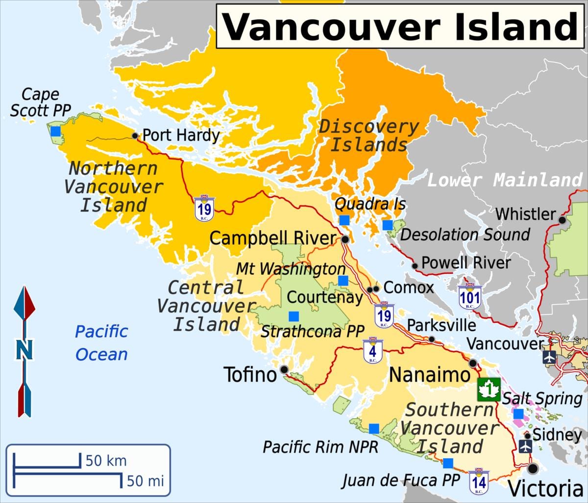 Karta Vancouvera u putovanju