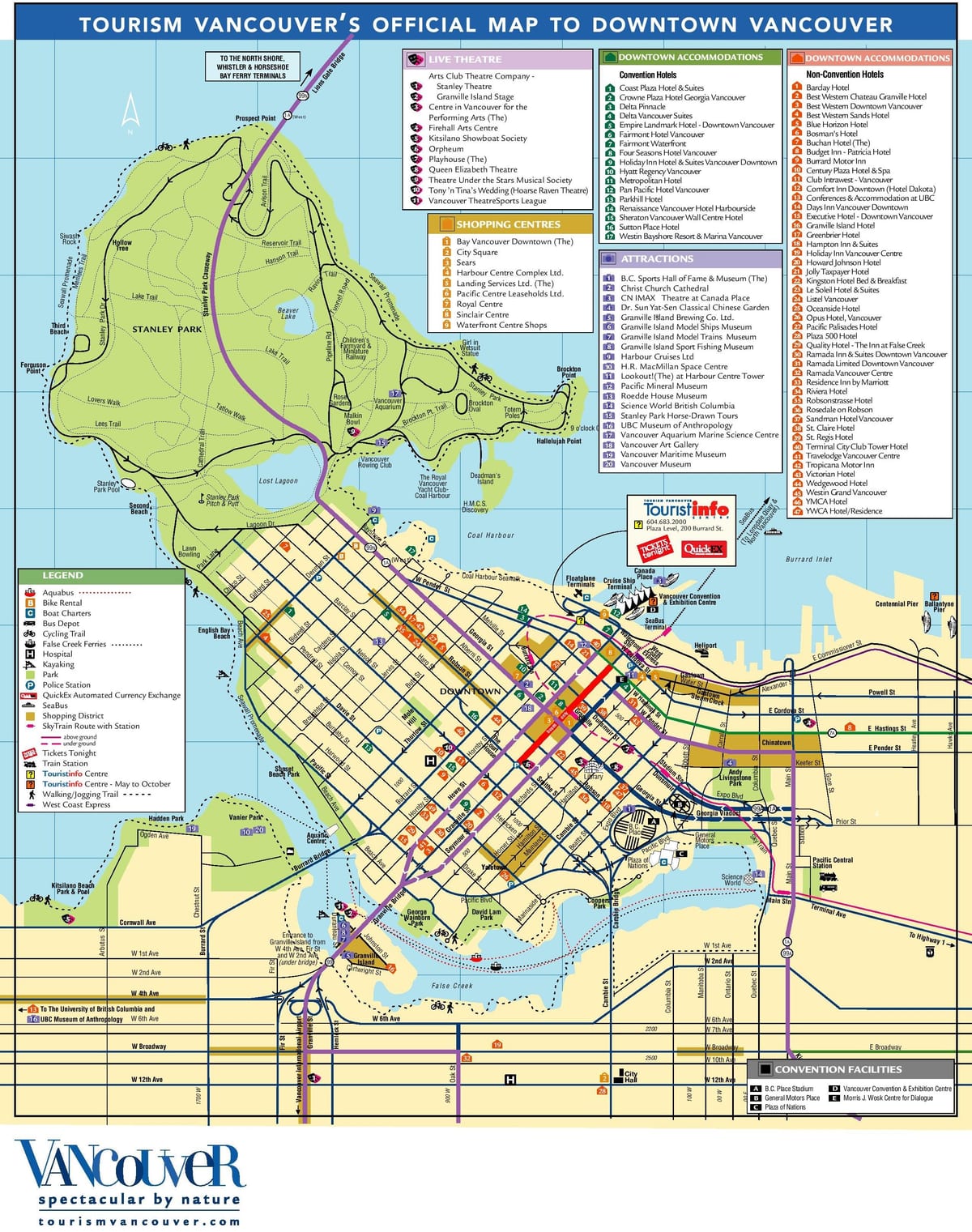 Vancouver-turistička karta