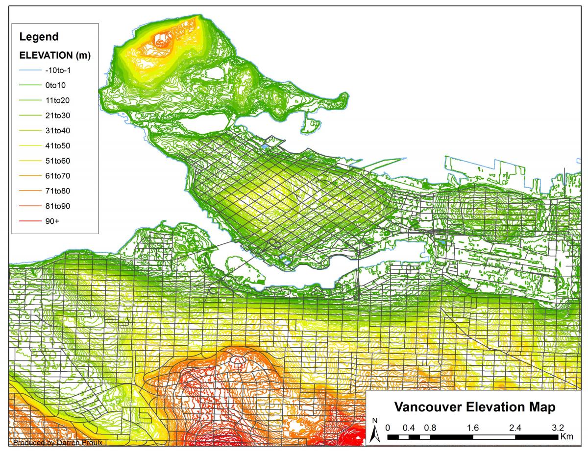 Karta Vancouvera visini