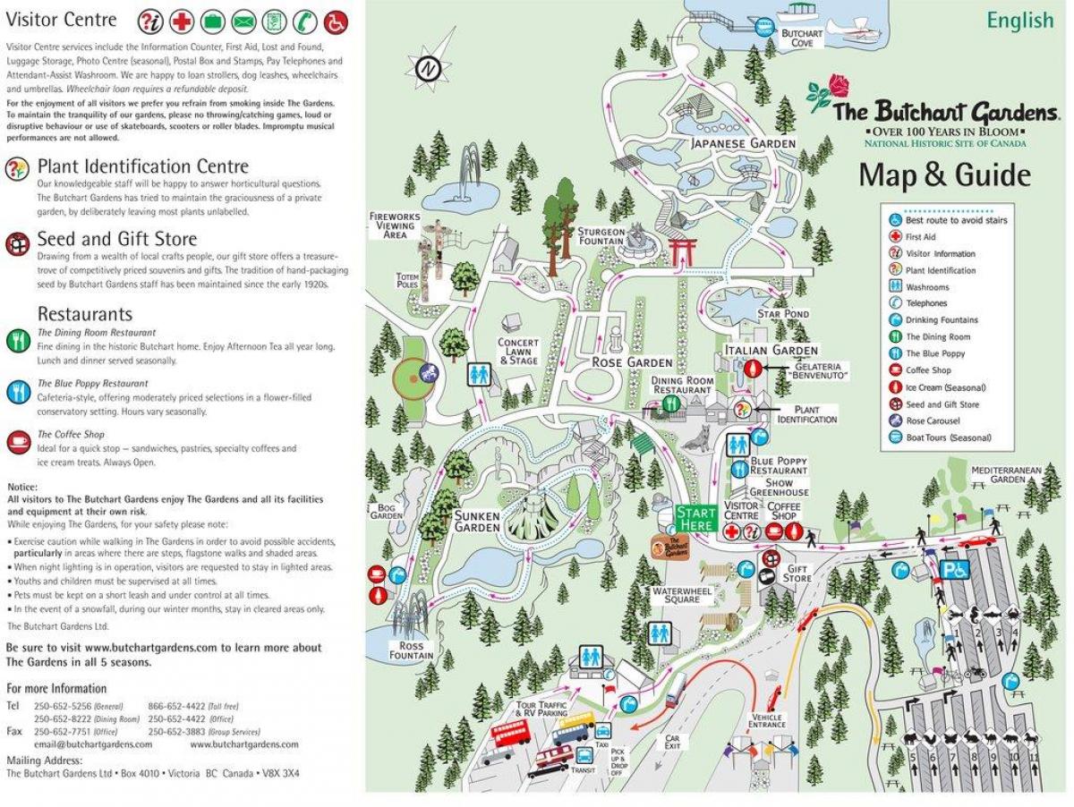 vrtovi бучарт karti otoka Vancouver 