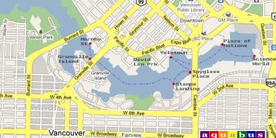 Karta аквабус Vancouver