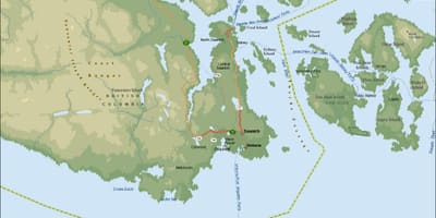 Karta саанич otoku Vancouver 