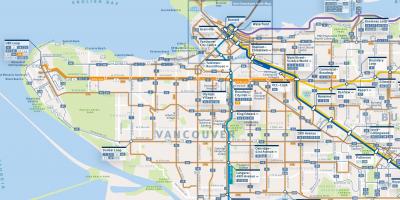 Karta autobusnih linija Vancouver 