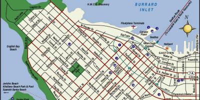 Karta Vancouver centra 