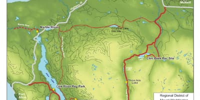 Karta otoka Vancouver špilje