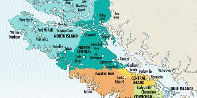 Karta otoka Vancouver vinarijama