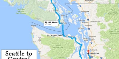 Otok Vancouver kartica izdaleka