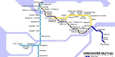 Karta Metroa Vancouver