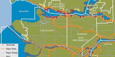 Karta grada North Vancouver