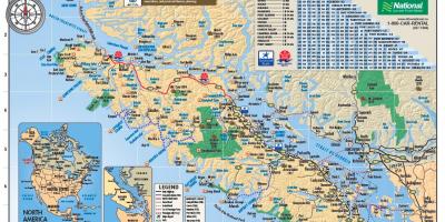 Karta otoka Vancouver rv parkovi