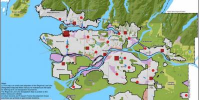 Veći Vancouver regionalni područje na karti