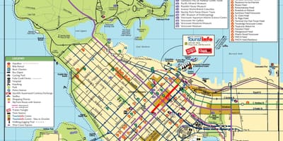 Vancouver-turistička karta