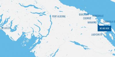 Karta Кумбса otoku Vancouver 